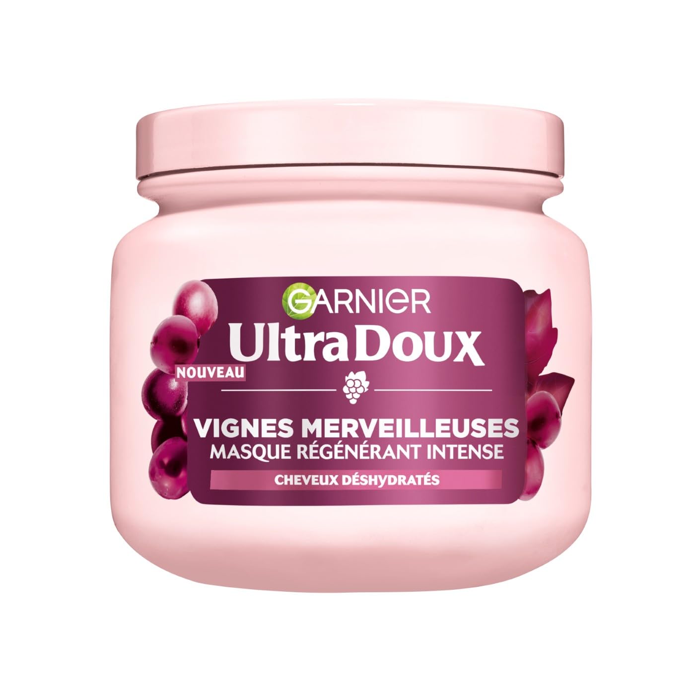 Garnier Ultra Doux Vignes Merveilleuses for Dehydrated Hair - Intense Regenerating Moisturizing Hair Mask - With Grapeseed Oil - 340ml - Men & Women - Image 1