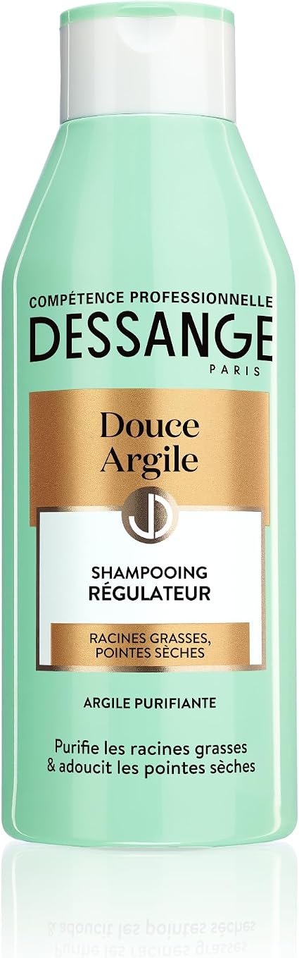 Dessange - Gentle Clay Regulating Shampoo - Enriched with Purifying Clay - Purifies Roots & Softens Ends - For Oily Roots, Dry Ends - 250 ml - Image 1