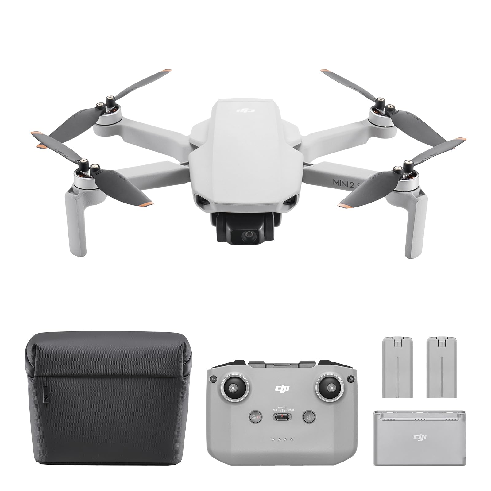 DJI Mini 2 SE Fly More Combo, Lightweight and Foldable Mini Camera Drone with 2.7K Video, Intelligent Modes, 10km Video Transmission, 31-min Flight Time, Under 249g, Easy to Use, Extra Batteries - Image 1
