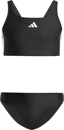 adidas Girls' 3-Stripes V-Back Bikini - Image 1