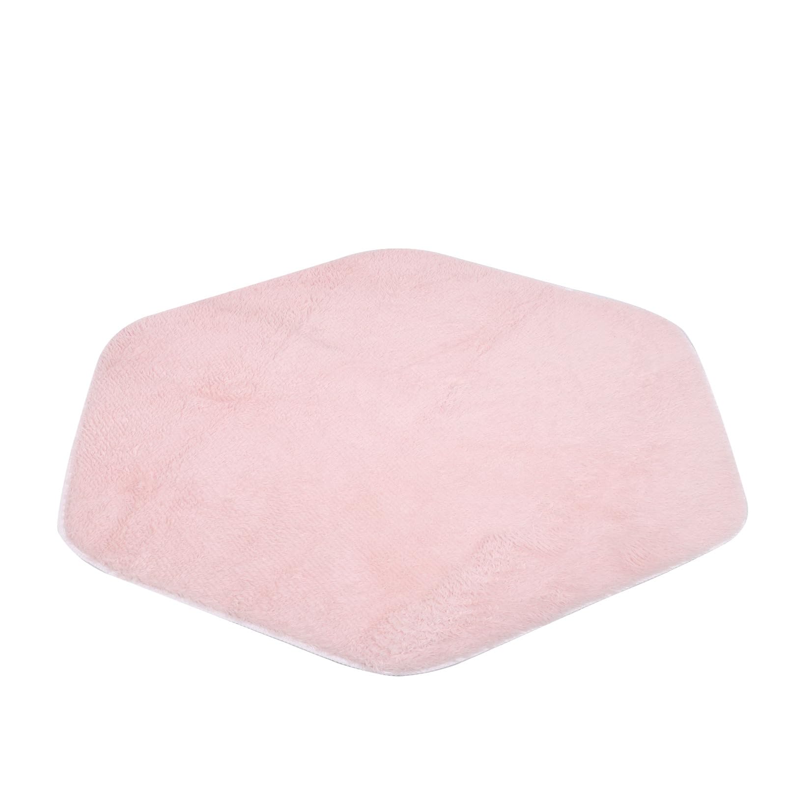 TOYANDONA Tapis de Tente Hexagonal pour Garçon et Filles, Coussin de Jeu Doux en Velours Rose, Tapis de Chambre Bébé Confortable et Écologique, pour Aire de Jeux et Éveil Garçon et Filles - Image 1