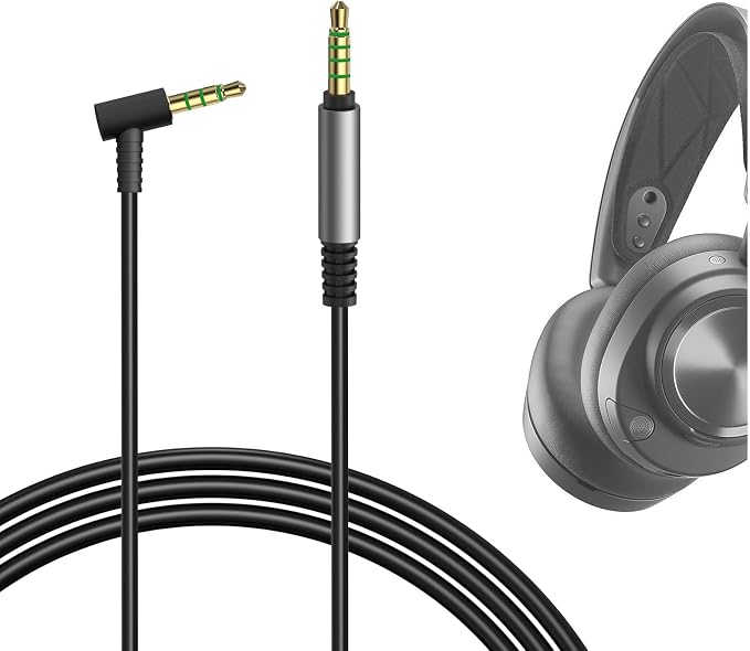 Geekria Audio Cable Compatible with SteelSeries Arctis Nova Pro Wireless X, 7P Wireless, 7X Wireless, 1P, 1X, 1 Cable, 3.5mm, 5-Pole Aux Stereo Cord Replacement (1.2m) - Image 1