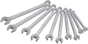 HAZET Combination Spanner Set 600SPC/10 I 10 Tools, Output: External Double Hexagon, Spanner Opening: 8-19 mm, Slim Combination Spanner Body with Extra-Stable Double T-Profile' - Image 1
