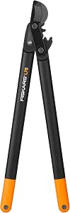 Fiskars Bypass lopper for green wood, Rack system PowerGear II, Non-Stick coating, Cutting diameter: 5 cm, Hardened steel, Length: 70 cm, Black/Orange, L78, 1000584 - Image 1