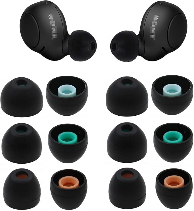 JNSA 6 Pairs Replacement Silicone Earbuds Tips for Sony WF WI MDR Series Earbuds Compatible with Sony WF-1000XM4 WF-SP800N WF-1000XM3 MDR-XB50AP WI-C310 In-Ear Headphones - Image 1