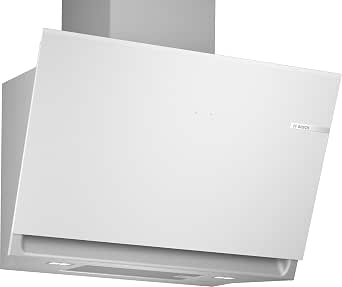 Bosch DWK81AN20 Series 6 Wall Hood, 4 Suction Speeds 1 Intensive, 80 cm, White with Glass Finish          [Energy Class A+] - Image 1