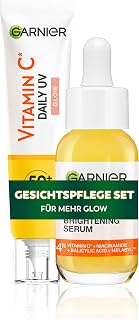 Garnier SkinActive - Coffret Routine Vitamine C - Sérum Anti-Taches Brunes + Fluide Anti-UV Quotidien Glow - Réduit les Taches Brunes et Protection SPF50+ - Enrichis en Vitamine C - Tous Types de Peau - Image 1