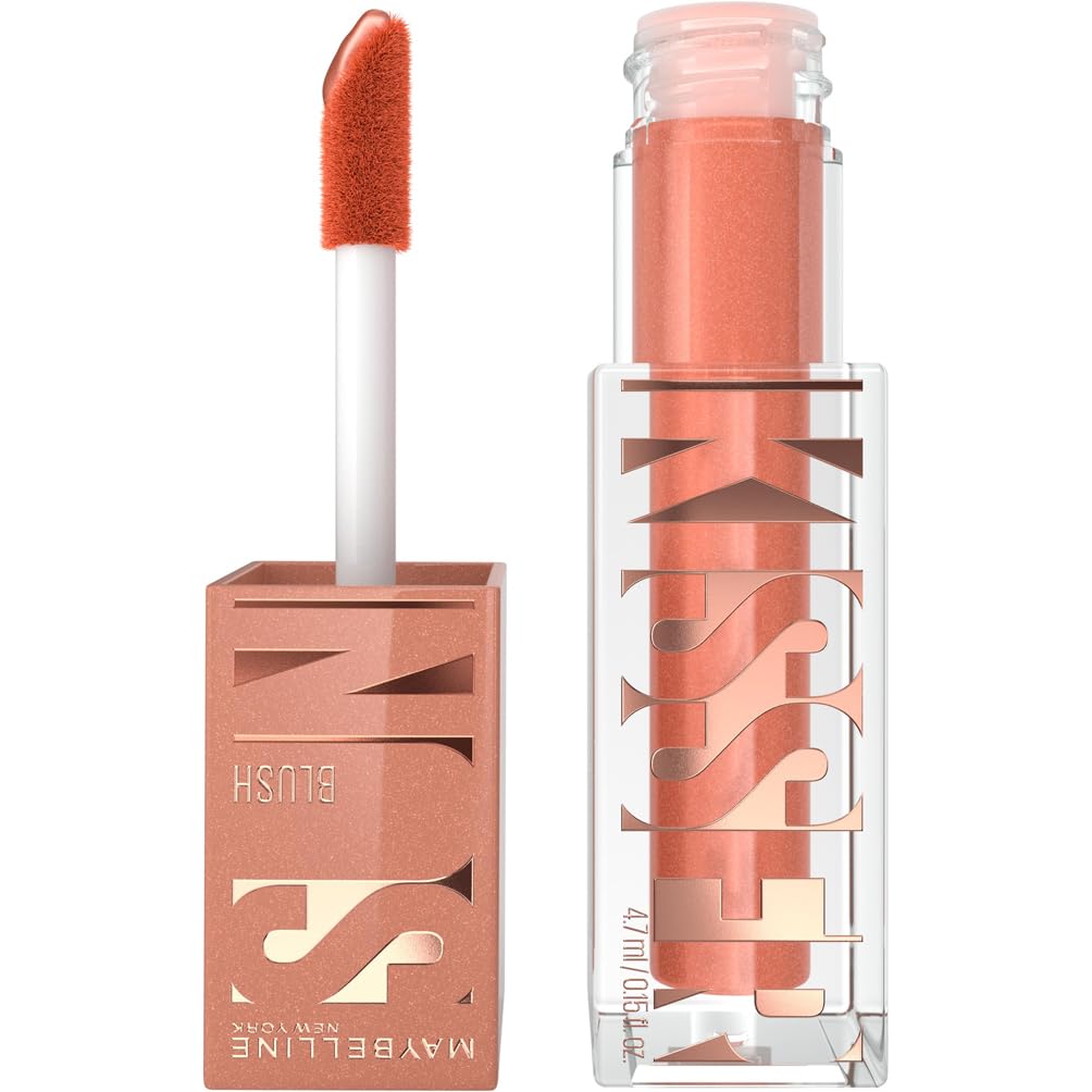 Maybelline New York - Multi-purpose Illuminating Liquid Blush - Blush, Highlighter and Bronzer - Good Mine - Tan Skin Tone - Glowy Makeup - SUNKISSER - Tint: Sol Search - 5 ml - Image 1