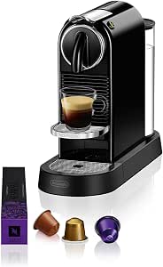 De'Longhi Nespresso CitiZ EN167.B, Capsule Coffee Machine, Single Cup Coffee Machine, Compact Design, Pressure 19 Bar, 2 Cup Sizes, Welcome Set Included, Black          [Energy Class A] - Image 1