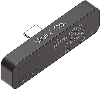 Skull & Co. Adaptateur Émetteur Audio sans Fil AudioStick, Bluetooth 5.0 à Faible Latence pour PS5 / PS4 / Nintendo Switch/Lite, Autres Appareils - Noir - Image 1