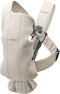 BabyBjörn Baby Carrier Mini, Jersey 3D, Light beige - Image 1