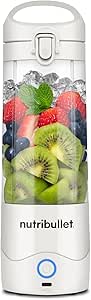 NutriBullet Portable Blender, Portable Blender, 475ml BPA Free, Mini Blender, Multifunction Blender, USB-C Charger, Over 15 Mixing Cycles, White, NBP003W - Image 1