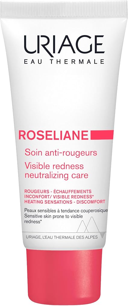 Uriage Roseliane Anti-Redness Cream - Shea Butter, Ginseng and Algae Extracts - Soothes, Hydrates, Visibly Reduces Redness - Rich Face Cream - Lasting Comfort - Non-Comedogenic 40 ml - Image 1