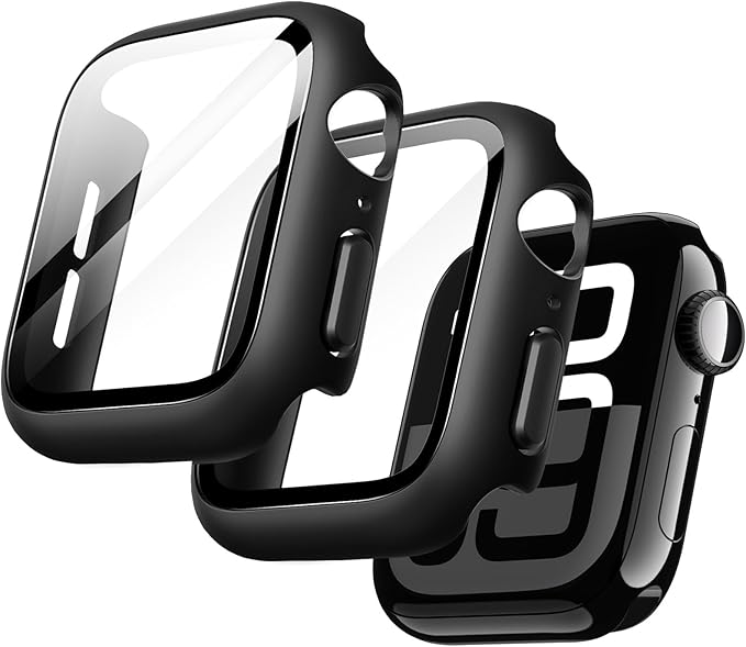 JETech Case with Screen Protector for Apple Watch Series 11/10 46mm, Case Cover with Screen Protector for Apple Watch Series 11/10 46mm, Full Coverage Case, Built-in Tempered Glass Film High - Image 1