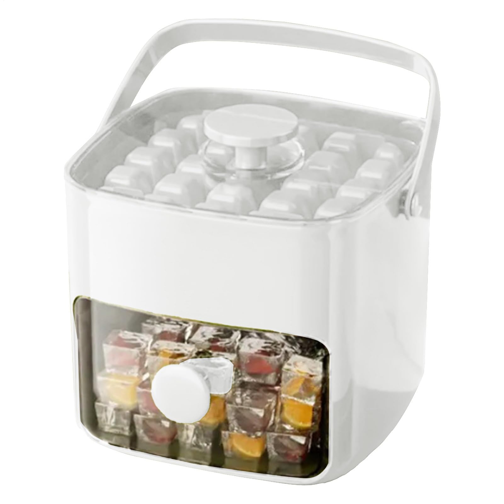 Ice Cubes Maker | 48 Compartiments Machine À Glaçons À Pression | Box Ice Avec Scoop | Réutilisable Ice en Réseau de Glace avec Poignée pour les Cocktails et le Jus de Café - Image 1