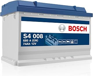 Bosch S4 008 Batterie Auto 74 A/h - 680 A - Batterie 12 V, Plomb-acide pour Véhicules sans Système Start/Stop, Polarité Gauche (-) Droite (+), 278 x 175 x 190 mm - Image 1