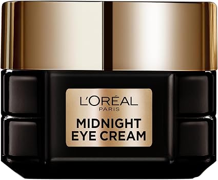 L'Oréal Paris Anti-Aging Eye Cream for Visibly Younger Skin, with Beauty Sleep Technology and Antioxidant Complex, Midnight Eye Cream, 15ml - Image 1
