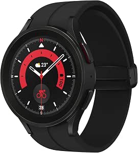 Samsung Galaxy Watch5 Pro Smart Watch, Health Tracker, Sports Watch, Long Life Battery, Bluetooth, 45 mm, Black, 1 Year Extended Warranty [Amazon Exclusive] – FR Version - Image 1