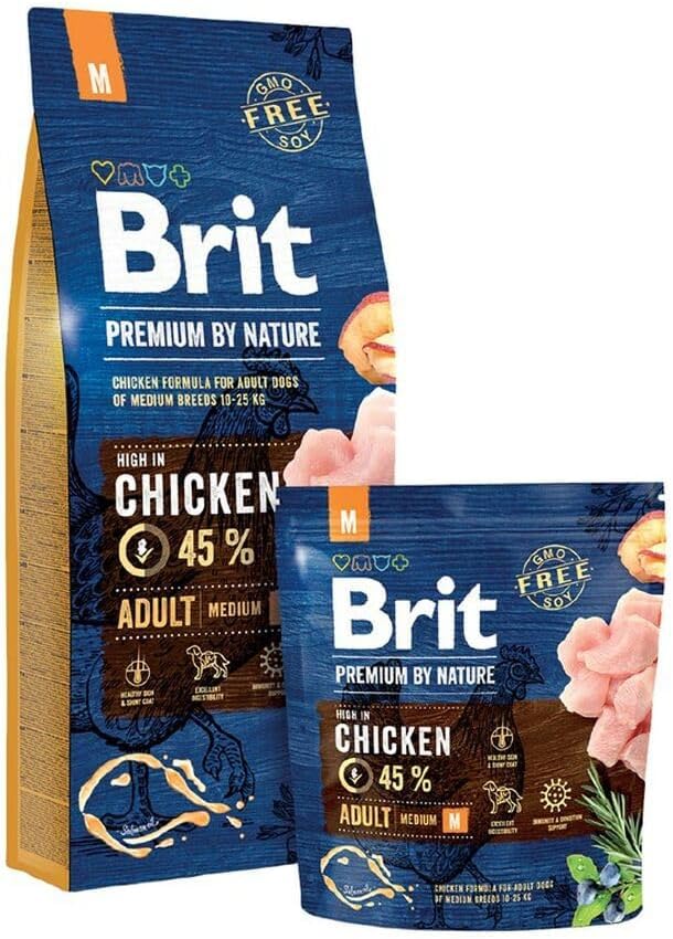 Brit Premium by Nature Adult M Adult MANZANA, Pollo, MAÍZ 15 kg - Image 1