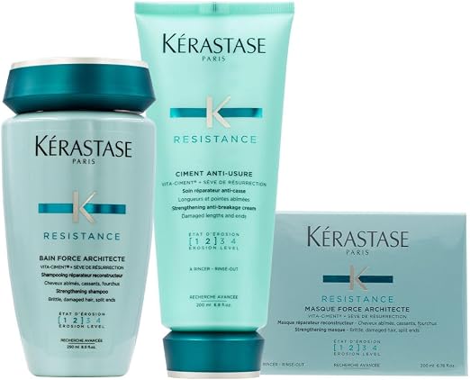 Kerastase Resistance Bain Force Architecte 250ml Anti-Wear 200ml Mask 200ml - Image 1