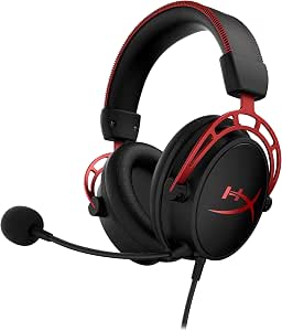 HyperX Cloud Alpha Binaural Headband Black, Red – Headphones (PC/Gaming, Binaural, Headband, Black, Red, Aluminium, Discord, TeamSpeak) - Image 1
