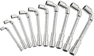 STANLEY 1-17-383 Hexagonal L-Shaped Hexagon Socket Wrench - Chrome-Plated Steel - ISO and DIN Standards - MaxiDrive Profile 8, 10, 11, 12, 13, 16, 17, 18 and 19 mm - Set of 10 - Image 1