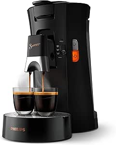 Philips Domestic Appliances Senseo Select CSA240/60 Coffee Pod Machine, Coffee Thickness Selection Plus, Memo Function, Recycled Plastic, Black - Image 1