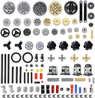 116 Pieces Technic Parts Gears Set Axles Set Engineering Parts Gears-Axle-Pin-Connector Technical Parts Transmission Equipment Compatible with Lego Technic - Image 1