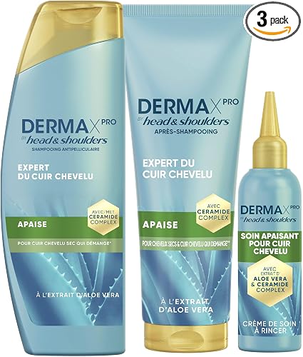 DermaXPro by Head & Shoulders Routine Soothes with Anti-Dandruff Shampoo 250 ml, Light Conditioner 220 ml and Care 145 ml With Aloe Vera Extract and Ceramide Complex - Image 1
