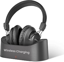 Avantree Audition 3 - Casque Bluetooth 5.3 Over-Ear avec Base Rechargeable, Compatible avec Samsung Smart TV, Mode Voix Claire, Volumes Amplifiés et Support aptX-Adaptive & HD, léger et Confortable - Image 1
