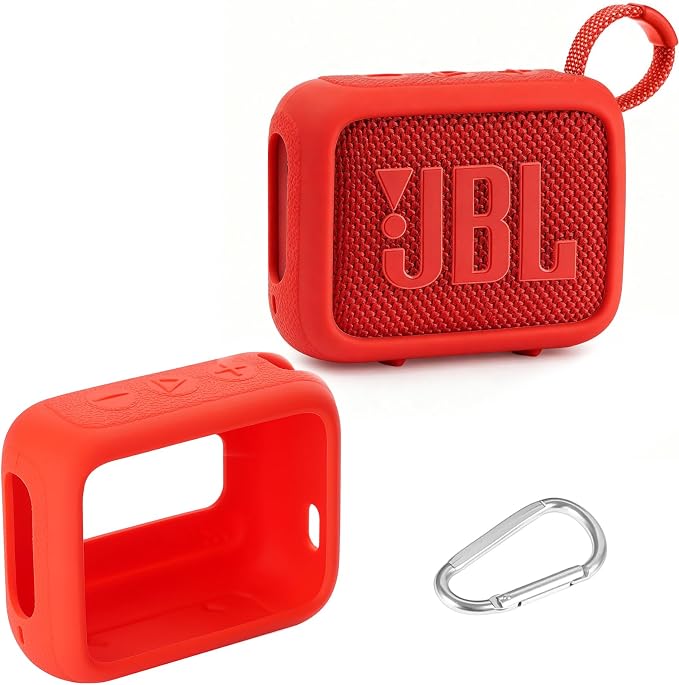 Silicone Case for JBL Go 4 Portable Bluetooth Speaker (Red) - Image 1
