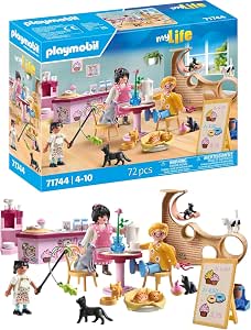 Playmobil | My Life | Cat Coffee | Children's Toy | Animal Figure Set | Toy for Children from 4 Years | 71744 - Image 1