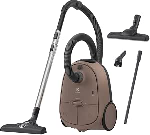 Electrolux 600 Clean, Aspirateur avec Sac, Commandes aux pieds, 50 % de Plastique Recyclé, Filtre Hygiène 12 Lavable, Cordon 12m XXL, EB61C3WBL, Marron - Image 1