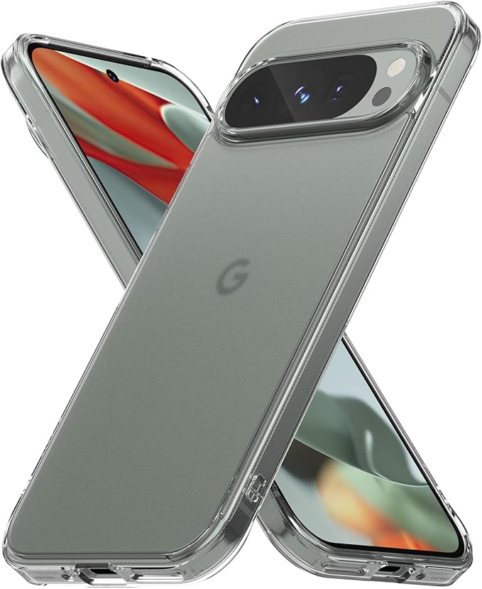 Ringke Case Compatible with Google Pixel 9 Pro/Pixel 9 [Matte Fusion] Translucent Ultra Thin Back Soft Bumper Case Shockproof Protection Case Pixel 9 Pro/Pixel 9 Case Accessories – Matte Clear - Image 1