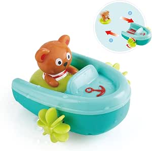 Hape Pull-Back Boat E0217 Mobile Speed Boat Bath Toy for Toddlers 18 Months and Up - Image 1