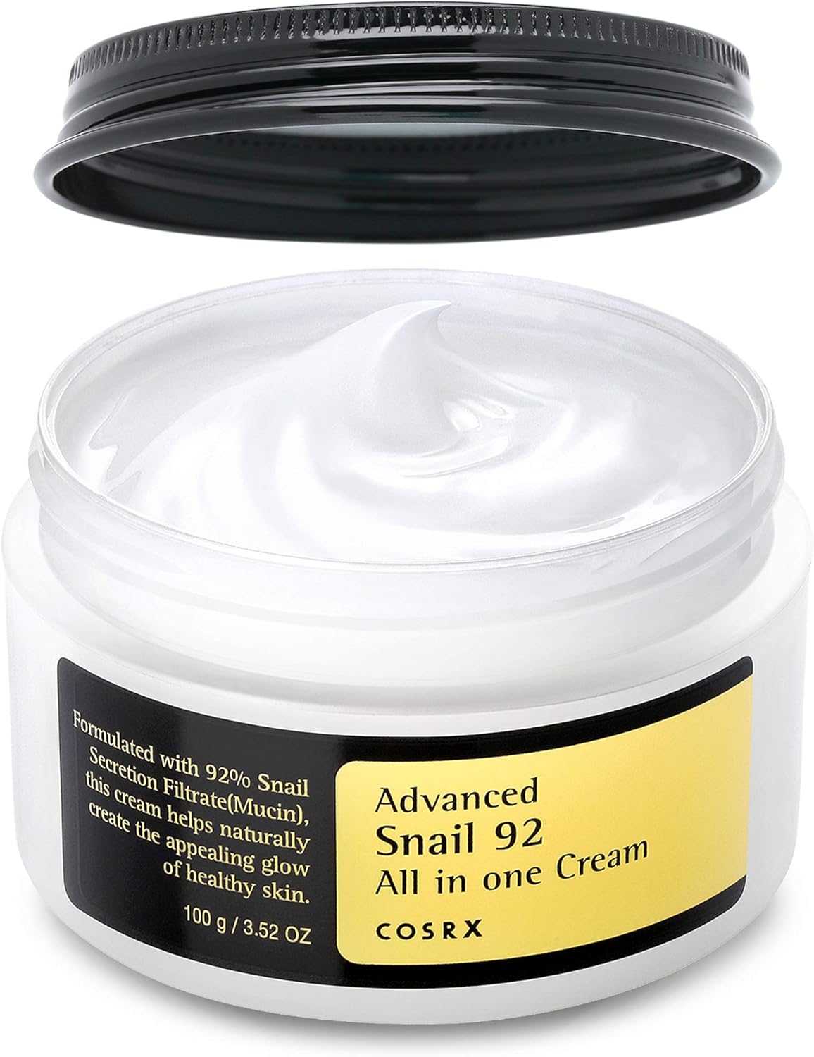 COSRX Advanced Snail 92% All In One Cream 100 ml | Crème Hydratante avec Bave d'Escargot | Pour Anti Rides Peaux d'Acné et Peau Sèche Soins pour le Visage de Jour Femme | Coréen Korean Skincare - Image 1