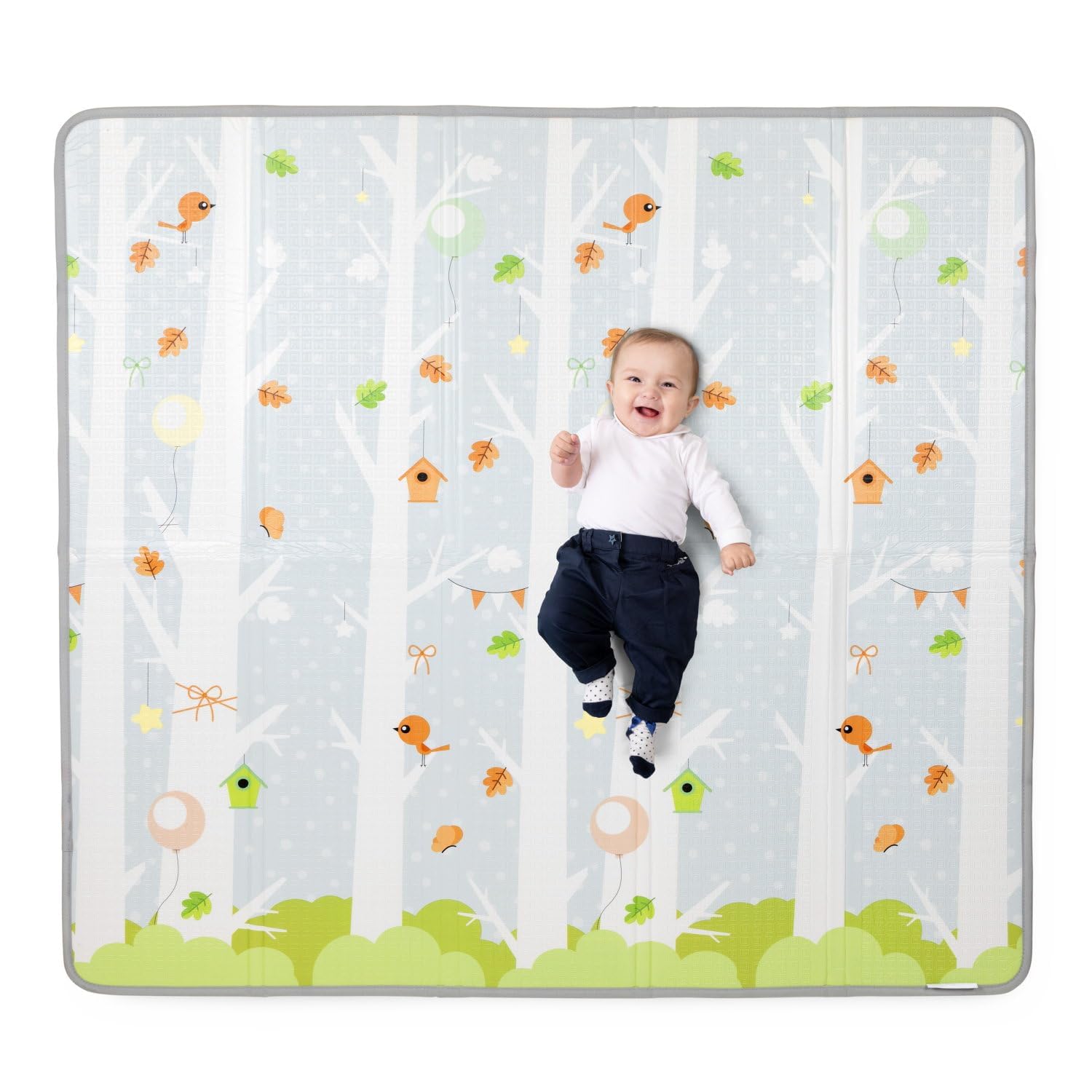 Chicco Maxi Play Mat for Babies, Size 200 x 180 cm, Giant, Thickness 1.2 cm, Foldable, Reversible, with Animals and Landscape, for Children's Room, Extra Soft, 0 Months and More - Image 1