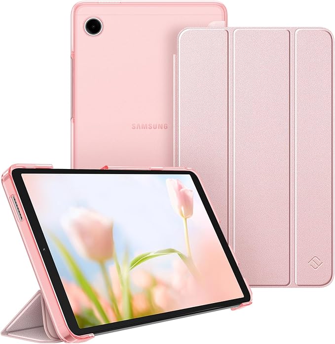 FINTIE Case for Samsung Galaxy Tab A11 8.7 Inch 2025 and Galaxy Tab A9 8.7 Inch 2023, Thin Transparent Frosted Hard and Light Case, Rose Gold - Image 1