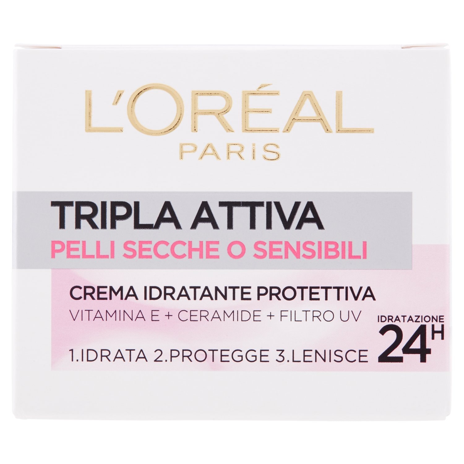 L'Oréal Paris Triple Aciva Crème Hydratante Protectrice pour peaux sèches ou sensibles - 50 ml - Image 1