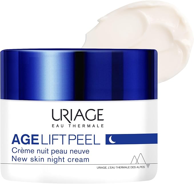 Uriage Age Lift Peel Night Cream for New Skin with 3.6% AHA and Hyaluronic Acid - Smooth, Plumps and Firms Skin - Rich and Creamy Texture - Suitable for Sensitive Skin - 50 ml - Image 1
