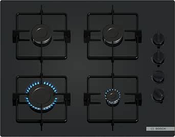 Bosch POP6B6K30, Series 2, Gas Hob, 4 Burns, 60 cm, Black Tempered Glass - Image 1