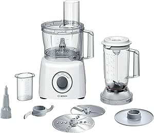 Bosch MCM3200W MultiTalent 3, 800 W, 2.3 Litre, 2 Speeds + Pulse Function, White/Grey - Image 1