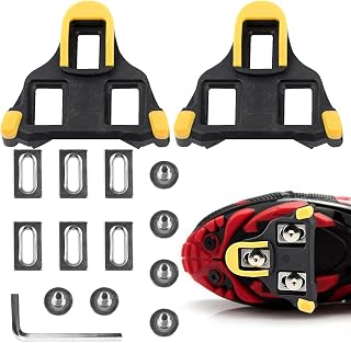 2 Pièce Pedale Vélo Route, Cale Pied Vélo Antidérapante, Cleats Antidérapante avec Boulons et Rondelles, pour Course - Cyclisme de Compétition, Compatible avec Shimano SPD SL, SPD-SH/SM-SH11/SM-SH12 - Image 1
