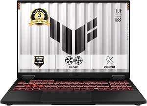 ASUS TUF Gaming A16-TUF608UH-RV054W 16 Inch FHD Plus 165Hz Laptop (AMD Ryzen 7 260 Processor, 16GB DDR5, 512GB SSD, NVIDIA RTX 5050) Windows 11 Home – AZERTY Keyboard - Image 1