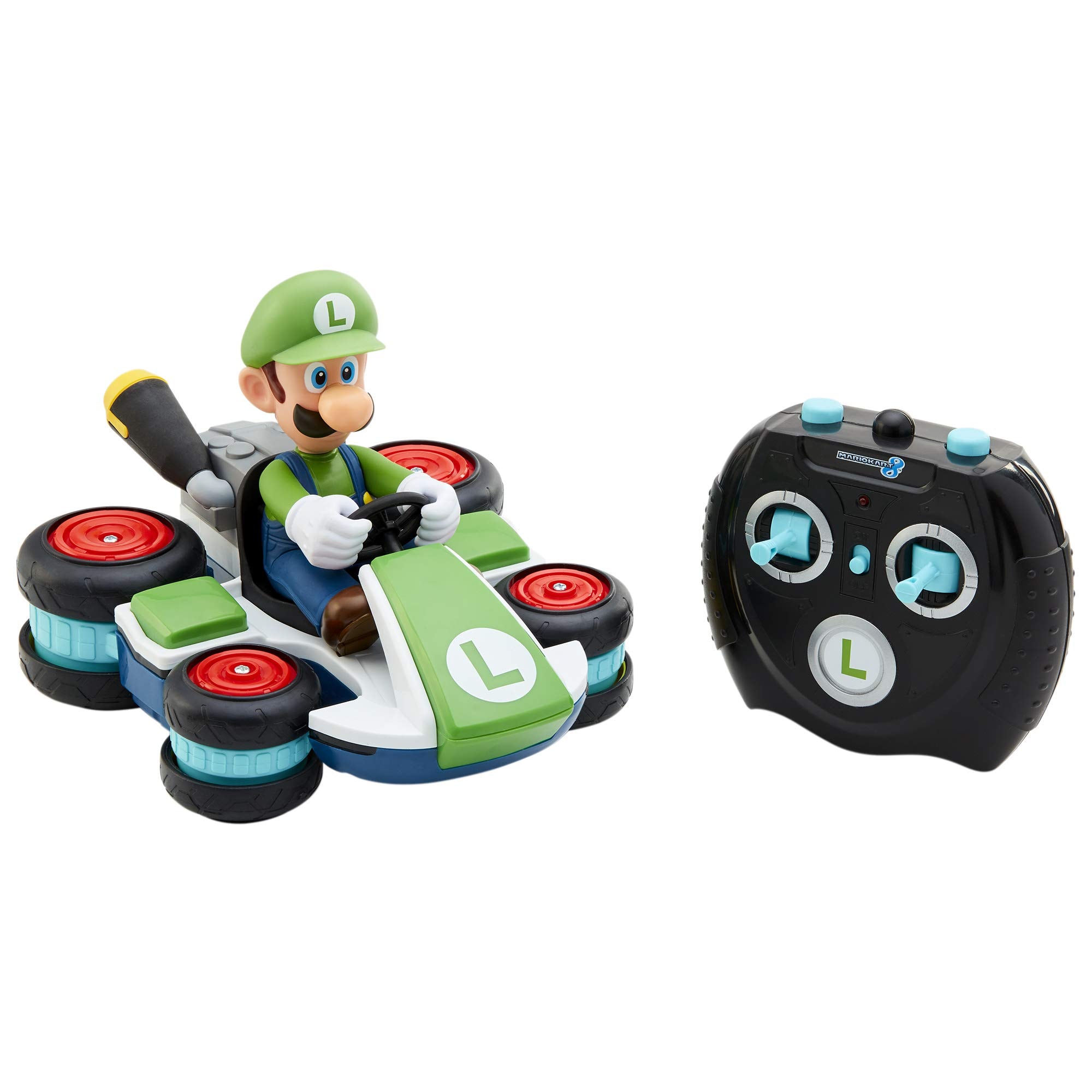 Nintendo - Official Licence - Mario Kart 8 - Luigi Anti-Gravity 2.4GHz Mini RC Car - 360° Rotations, Turns, Skids - Range 30m - Remote Control Car for Kids 4+ - Gaming Universe - Image 1