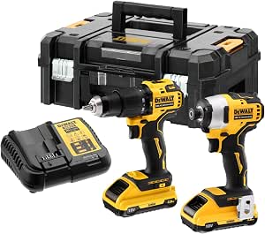 DEWALT DCK2062L2T-QW – XR 18V Kit = DCD709 Taladro Percutor + DCF809 Atornillador Impacto + 2 Li-Ion 3Ah Battery Packs + TSTAK II Case - Image 1