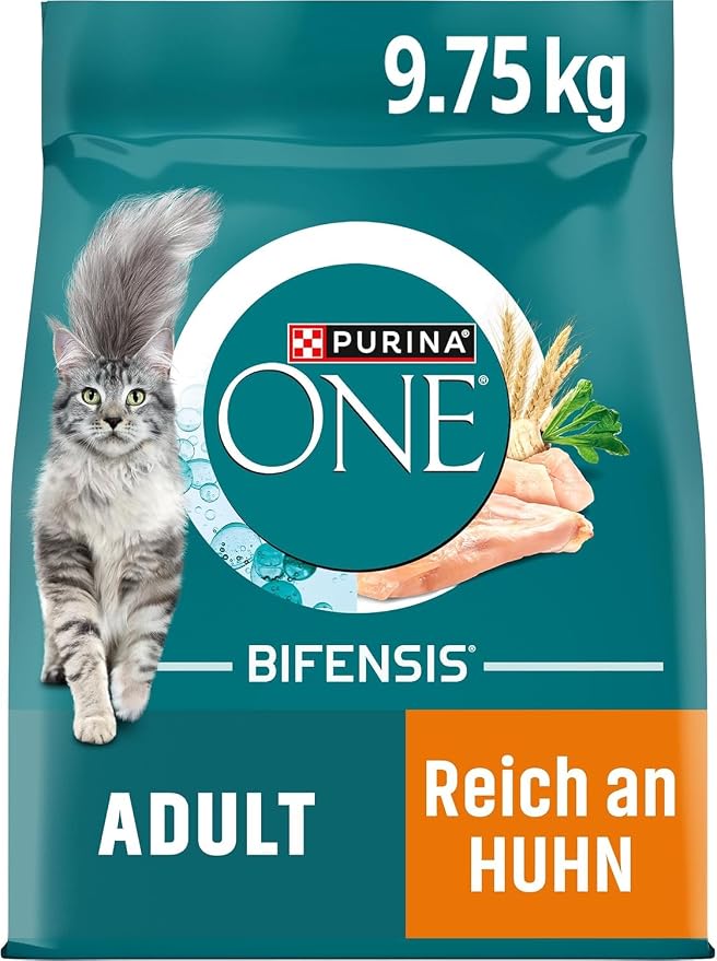 PURINA ONE | Benefits | Adult Cat | Strengthens the Immune System, Improves Microbiome Balance, Supports Cat's Vitality | Chicken | Bag | 9.7 kg - Image 1