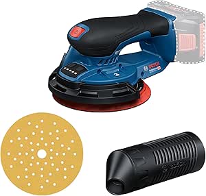 Bosch Professional 18V System cordless eccentric sander GEX 18V-150-3 (with 1 abrasive disc, 1 dust collector box, 1 protective cover, without battery or charger) - Image 1