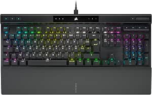 CORSAIR K70 RGB PRO Wired Mechanical Gaming Keyboard - Cherry MX Red Linear Switches, SOCD, PBT Double-Shot Keycaps, 8000Hz Hyper-Polling, NKRO, Anti-Ghosting, Tournament Switch, AZERTY FR - Black - Image 1