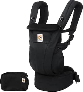 Ergobaby Omni Dream Baby Carrier for Newborns, Newborn to 45 lbs, Ergonomic 4 Position Soft Touch Cotton Baby Carrier for Belly & Side & Back Carrier (Onyx Black) - Image 1